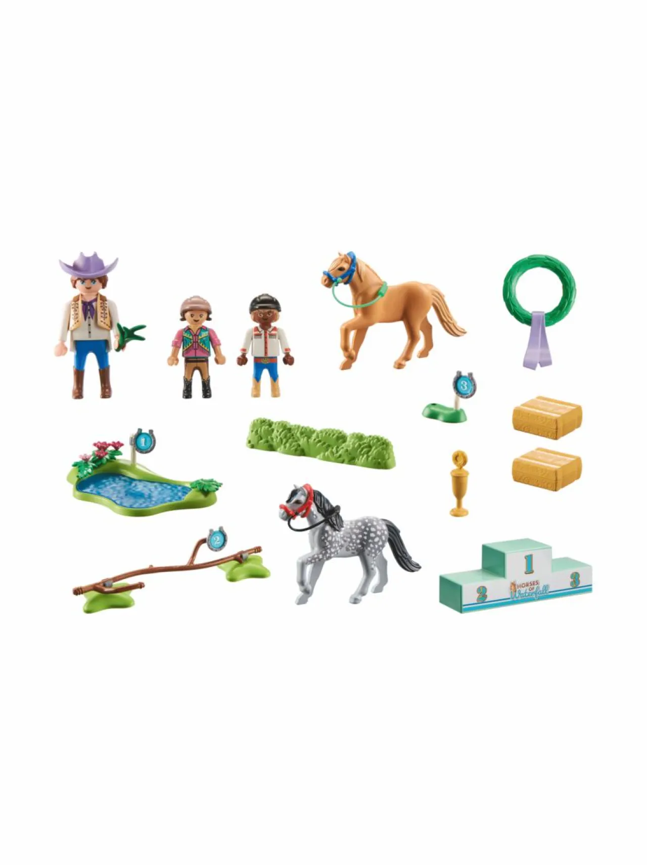 Rakennussarjat<PLAYMOBIL HORSES OF WATERFALL Ponikilpailu 71495
