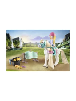 Rakennussarjat<PLAYMOBIL WORLD OF HORSES Pesupaikka Isabellan ja Lionessin kanssa 71354