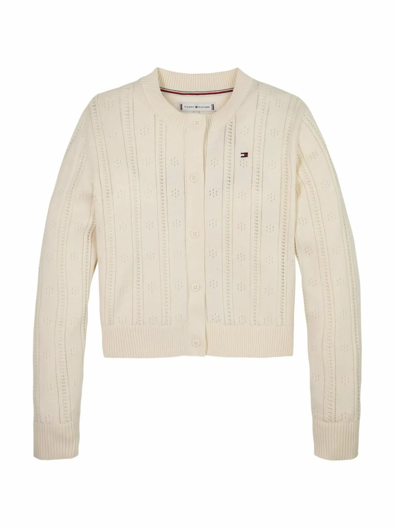 Neuleet|Neuleet<Tommy Hilfiger Pointelle-neuletakki Z00 IVORY PETAL