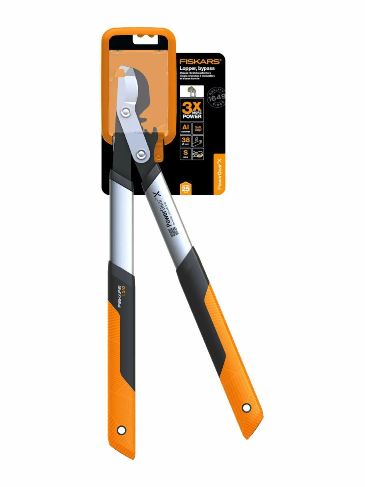 Työkalut<Fiskars PowerGear X -ohileikkaavat raivaussakset S LX92 BLACK
