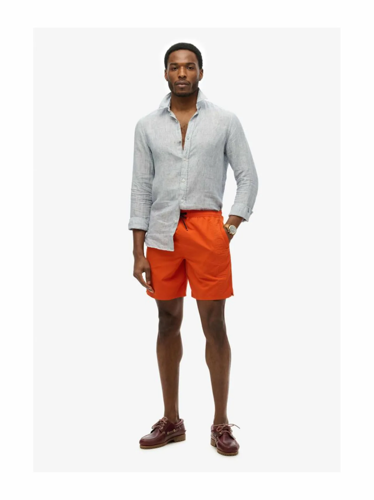 Uimahousut<Superdry Premium Emb 17 -uimashortsit 8UX DENIM CO RUST ORANGE
