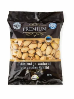 Germund Premium-pistaasipähkinät, 250 g^ Suolaiset Delituotteet
