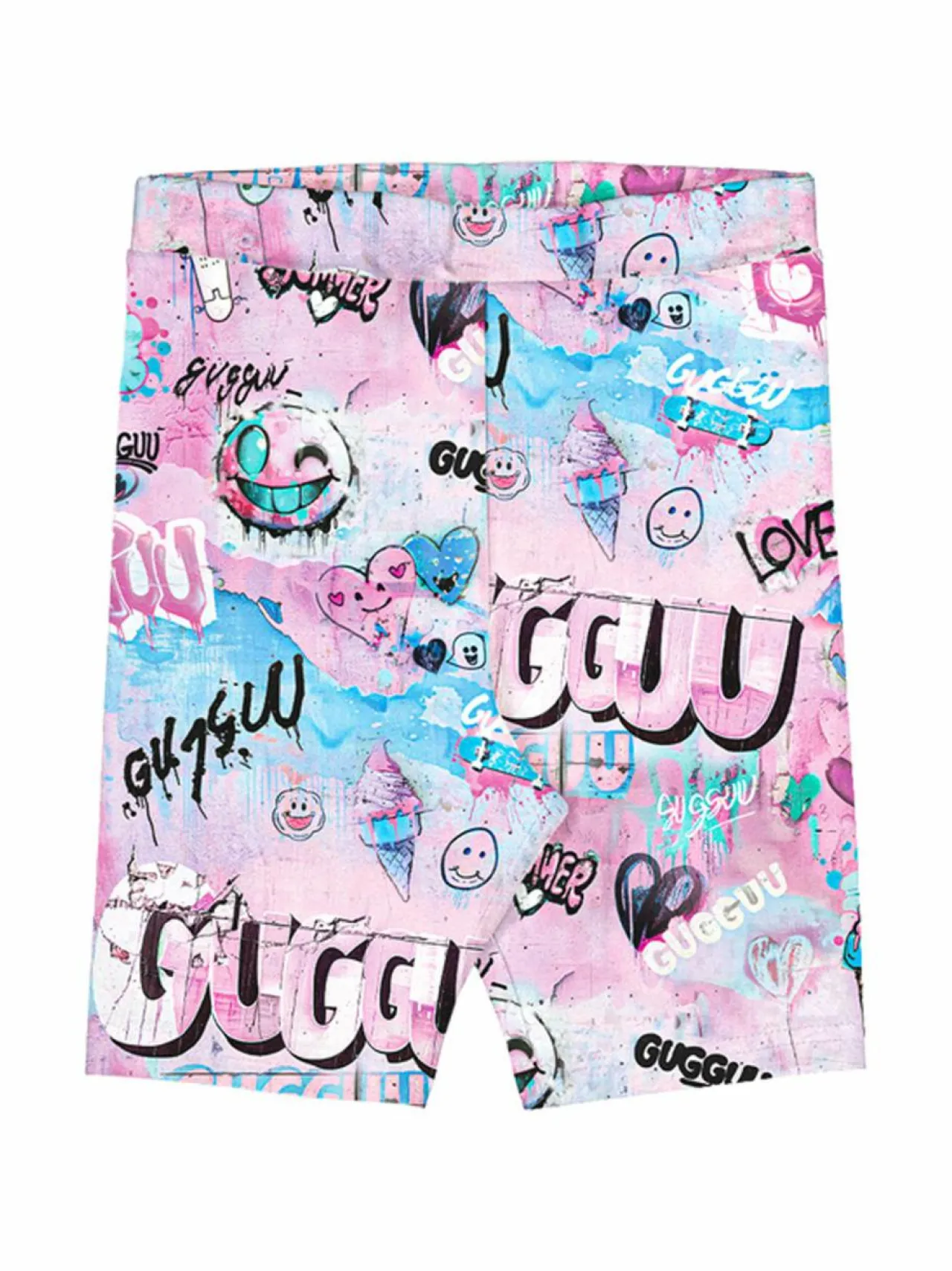 Shortsit|Shortsit<Gugguu Print Biker -shortsit GRAFFITI