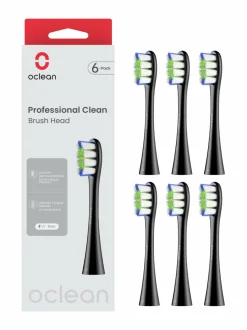 Hampaidenhoito<Oclean Professional Clean -harjaspäät 6-pack BLACK