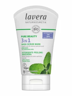 Kasvojenhoito<Lavera Pure Beauty 3IN1 Wash Scrub Mask -monitoimi puhdistusaine 125 ml