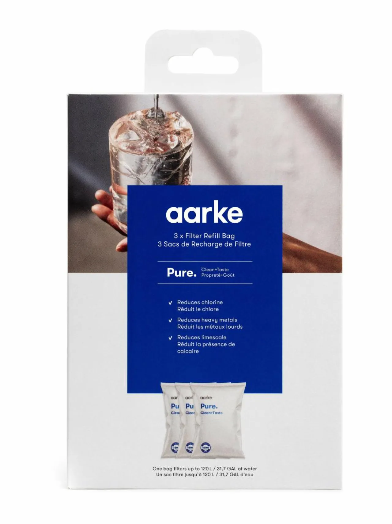 Kahvin- & Vedenkeittimet<Aarke Pure Filter Granulate -suodattimen täyttörakeet, täyttöpkkaus, 3-pack GREY