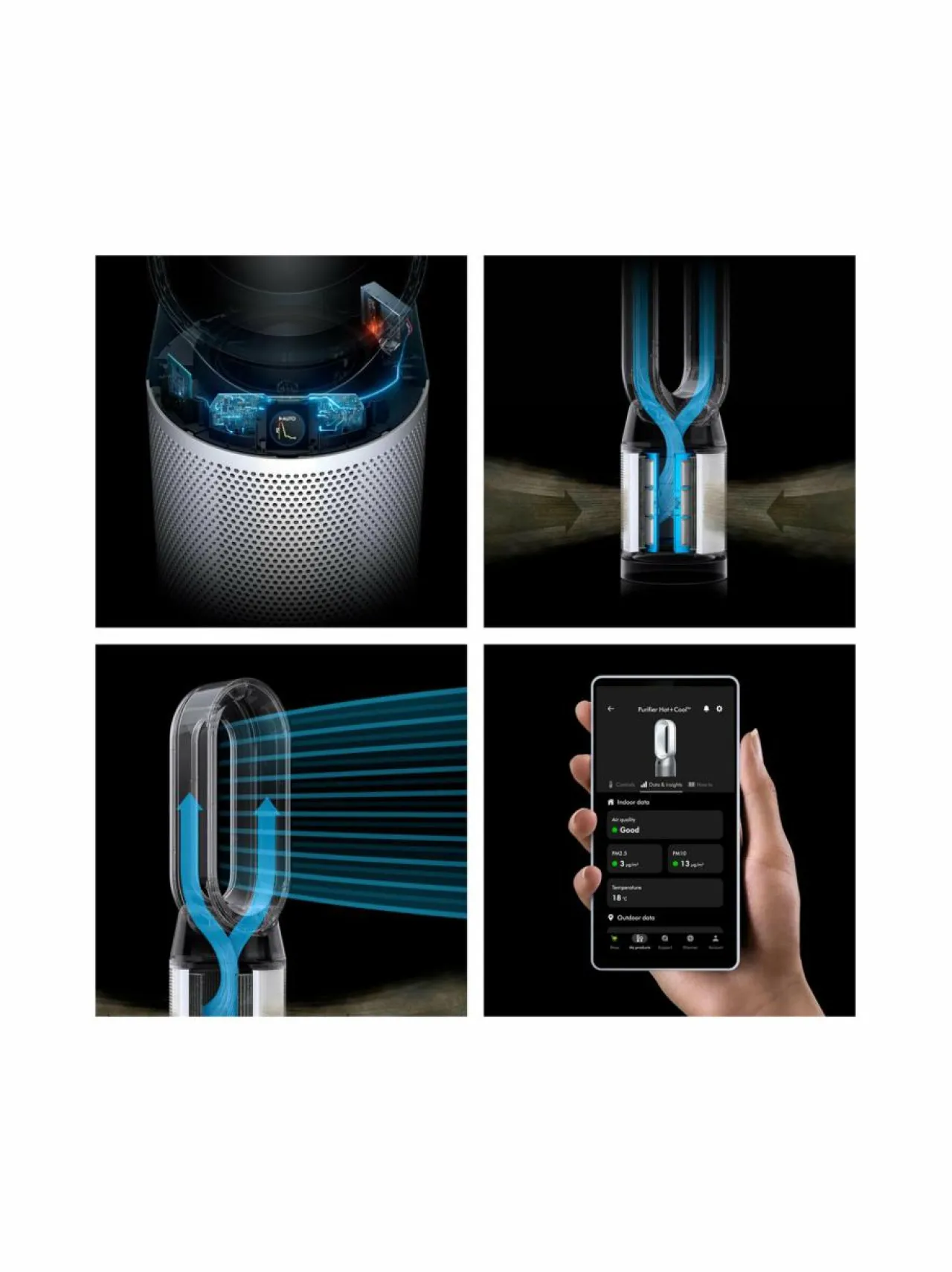 Dyson Pure Hot+Cool purifier + heater -ilmanpuhdistin+lämmitin^ Sisäilma