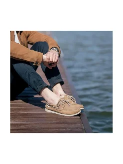 Kävelykengät & Loaferit<Pomar PURSI Miesten Zero Waste purjehduskengät BROWN NUBUCK