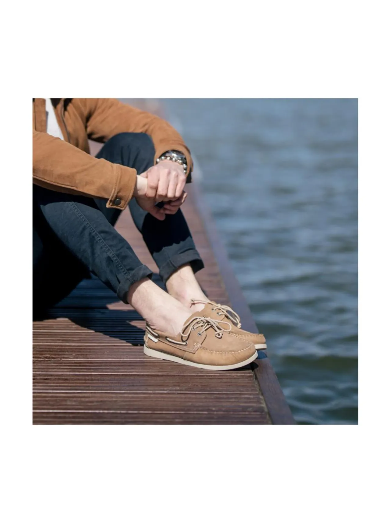 Kävelykengät & Loaferit<Pomar PURSI Miesten Zero Waste purjehduskengät BROWN NUBUCK