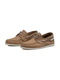 Kävelykengät & Loaferit<Pomar PURSI Miesten Zero Waste purjehduskengät BROWN NUBUCK