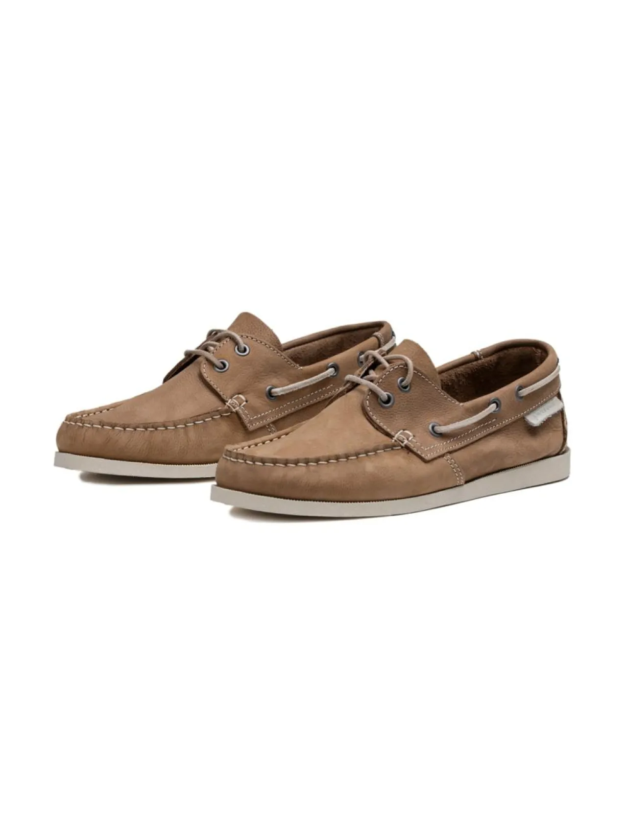 Kävelykengät & Loaferit<Pomar PURSI Miesten Zero Waste purjehduskengät BROWN NUBUCK