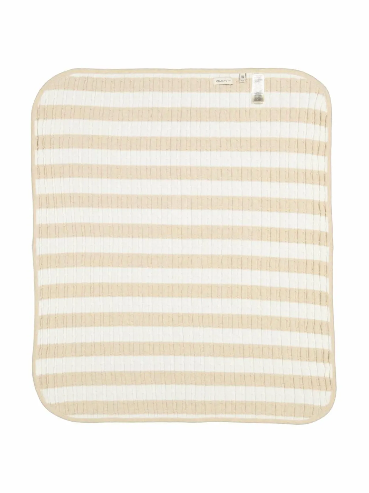 Muut Asusteet<GANT Puuvillainen palmikkoneuleviltti 291 LIGHT BEIGE MELANGE