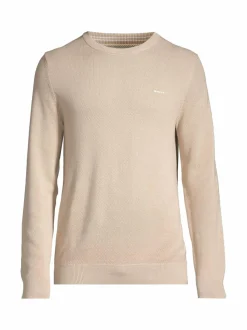 Neuleet<GANT Puuvillainen pikeeneule 277 DRY SAND