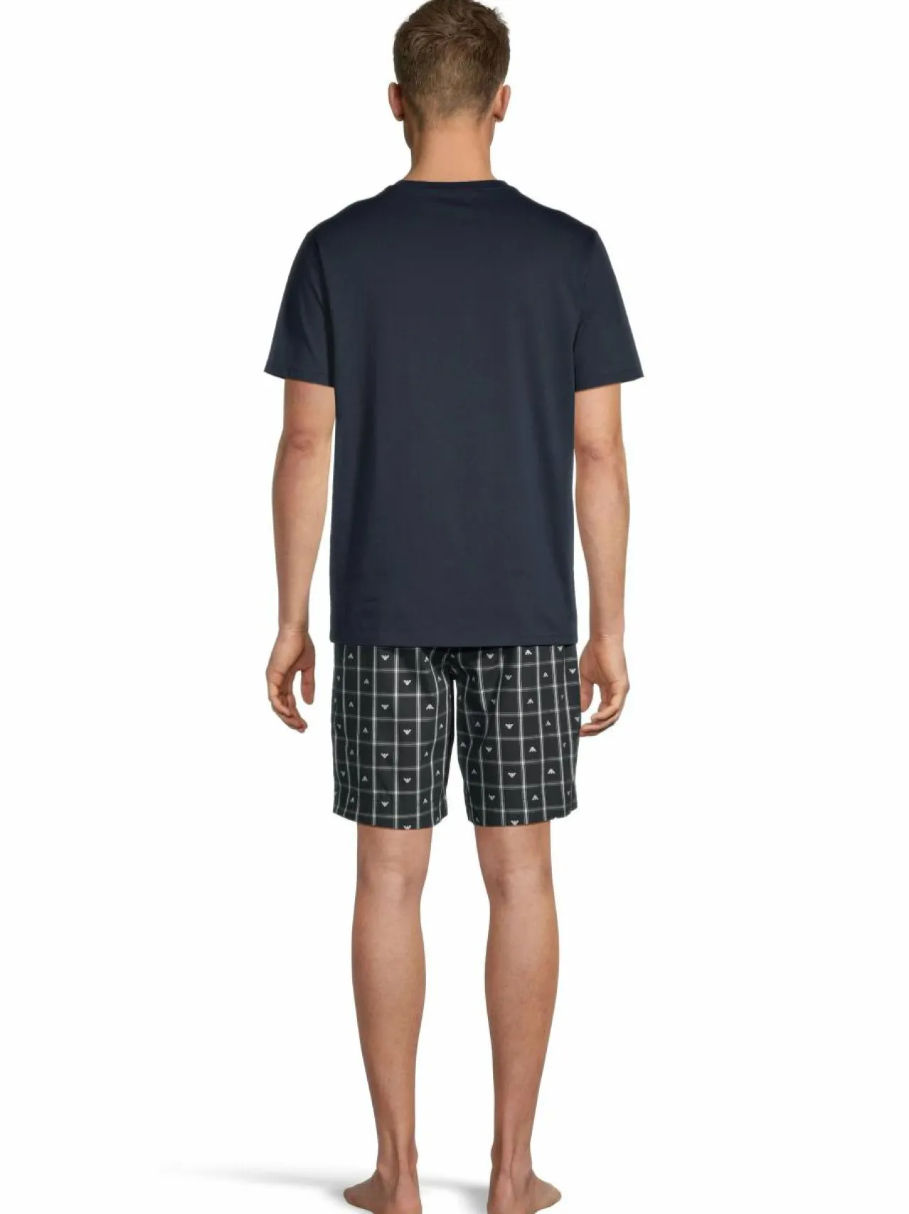 Pyjamat & Kylpytakit<Emporio Armani Pyjama FB197 CHECK EAGLE/AR.BLU/T