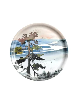 ESTER VISUAL Pyöreä tarjotin Kuninkaanlaavu halk. 35 cm^ Tarjoiluastiat