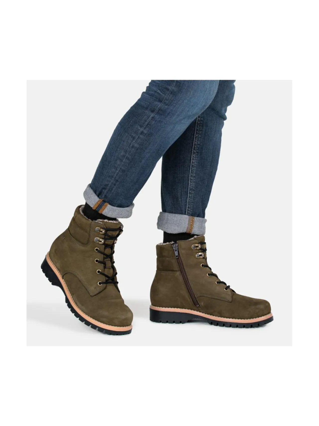 Nilkkurit<Pomar RAE Naisten GORE-TEX® nilkkurit OLIVE NUBUCK(WHT S)