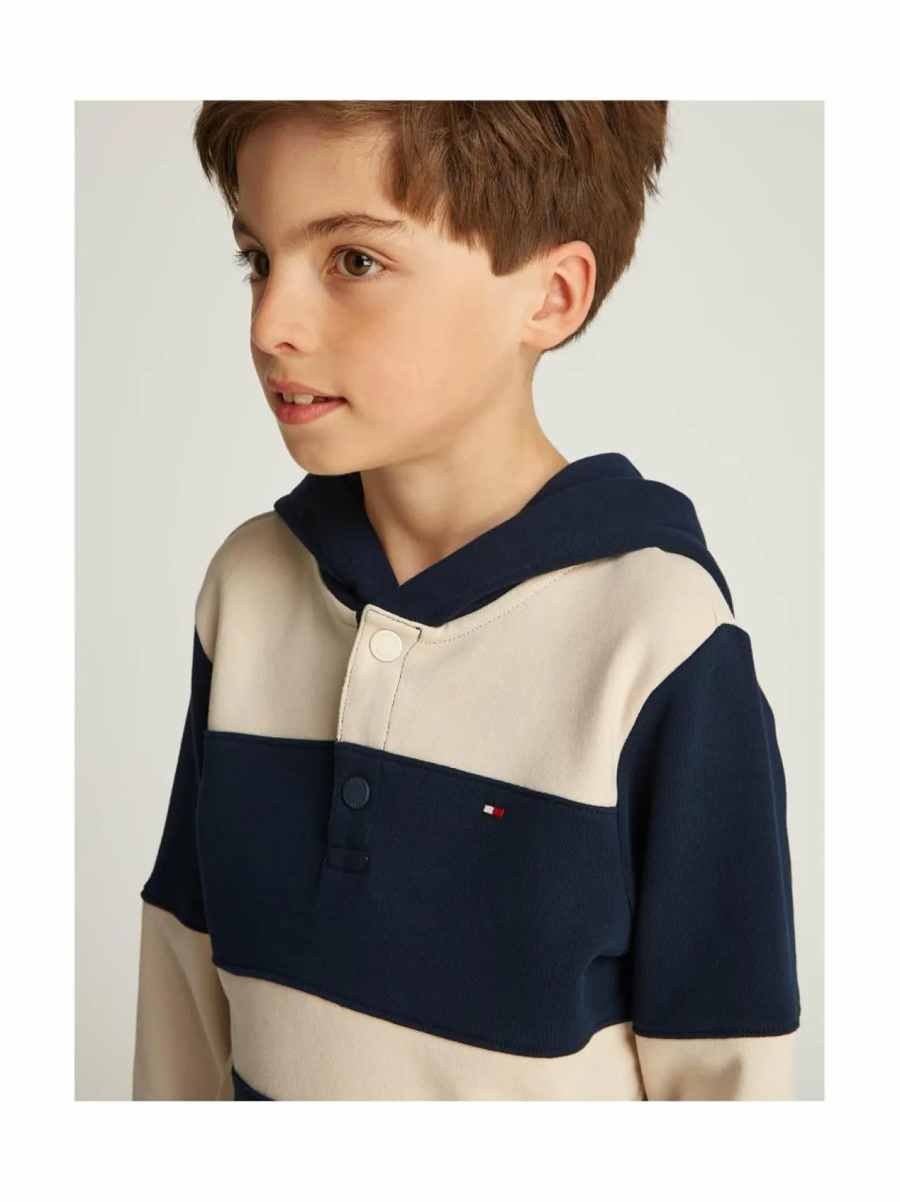 Colleget & Hupparit|Colleget & Hupparit<Tommy Hilfiger Raidallinen huppari 0A6 DARK NIGHT CLASSIC BEIGE STRIPE