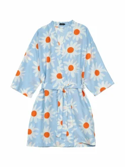 Kylpyhuonetekstiilit<Marimekko Rakastaa Ei Rakasta -aamutakki 520 LT.BLUE, OFF WHITE, ORANGE