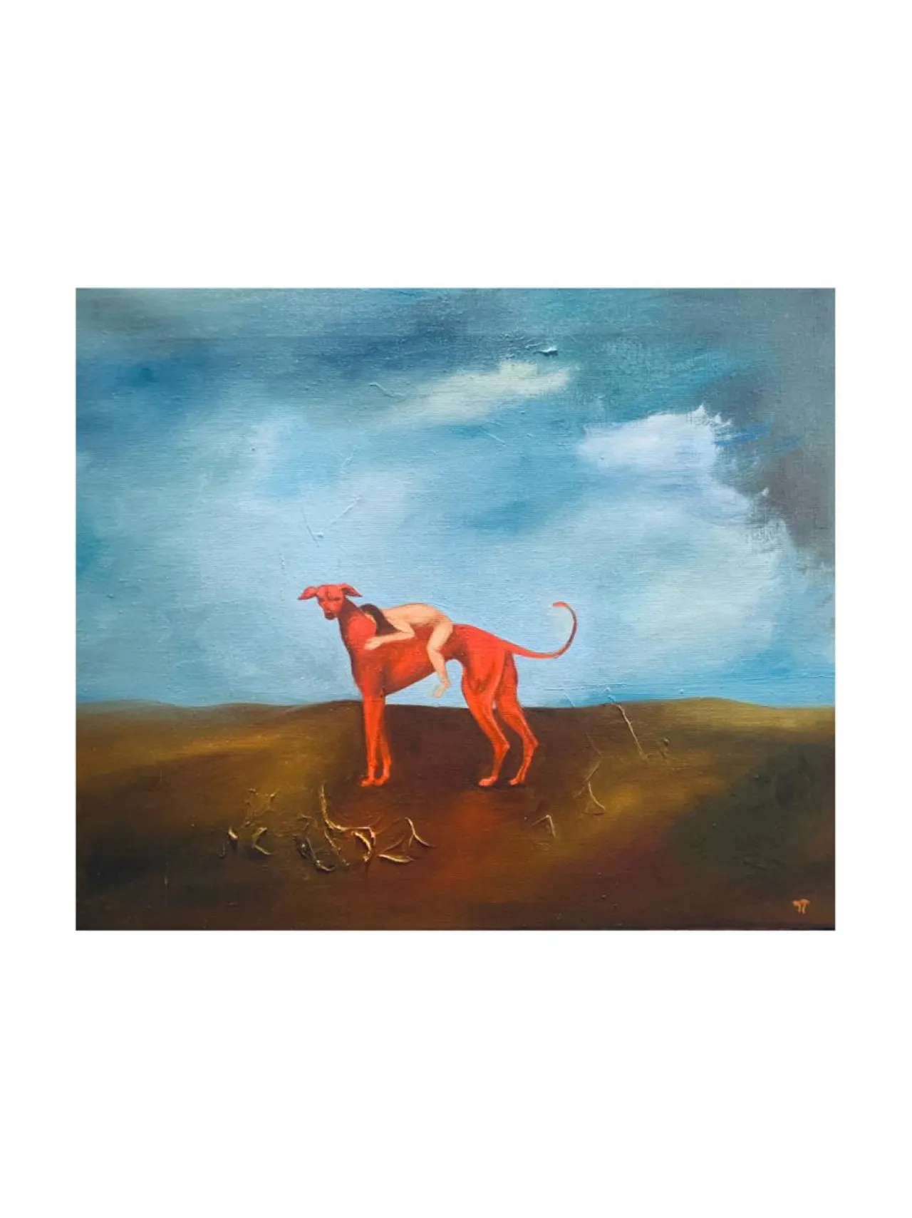 Taulut & Julisteet<Pia Rydman Art Rakkauteni kantaa sinut, öljyvärimaalaus," 46x55 cm