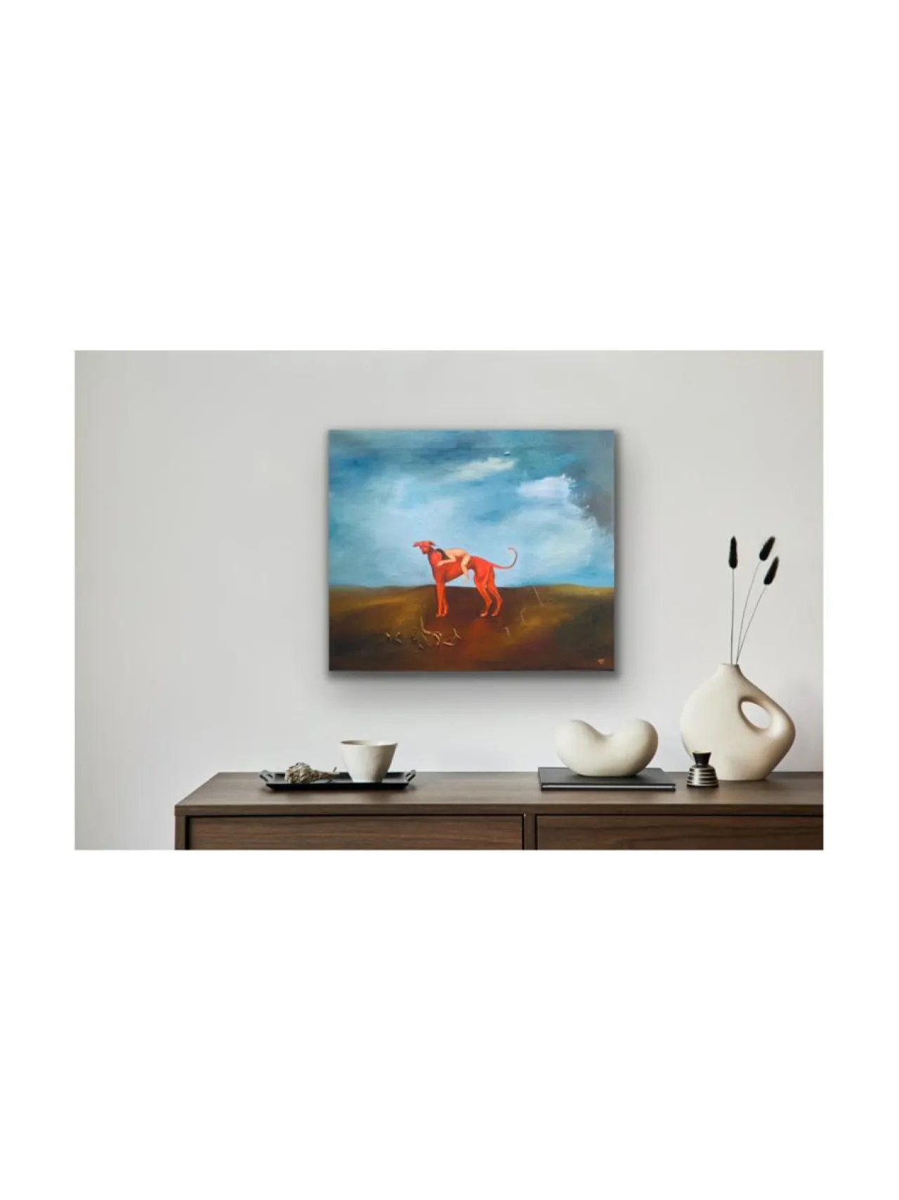 Taulut & Julisteet<Pia Rydman Art Rakkauteni kantaa sinut, öljyvärimaalaus," 46x55 cm