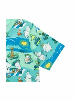 T-Paidat<Muumi Rantapäivä t-paita TURQUOISE