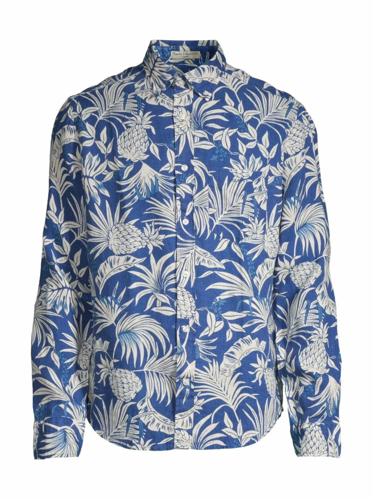 GANT Regular Botanical Print -pellavakauluspaita^ Paidat