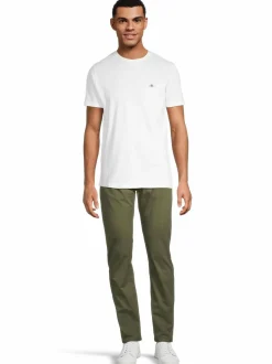 Housut<GANT Regular Desert -farkut MOSS GREEN