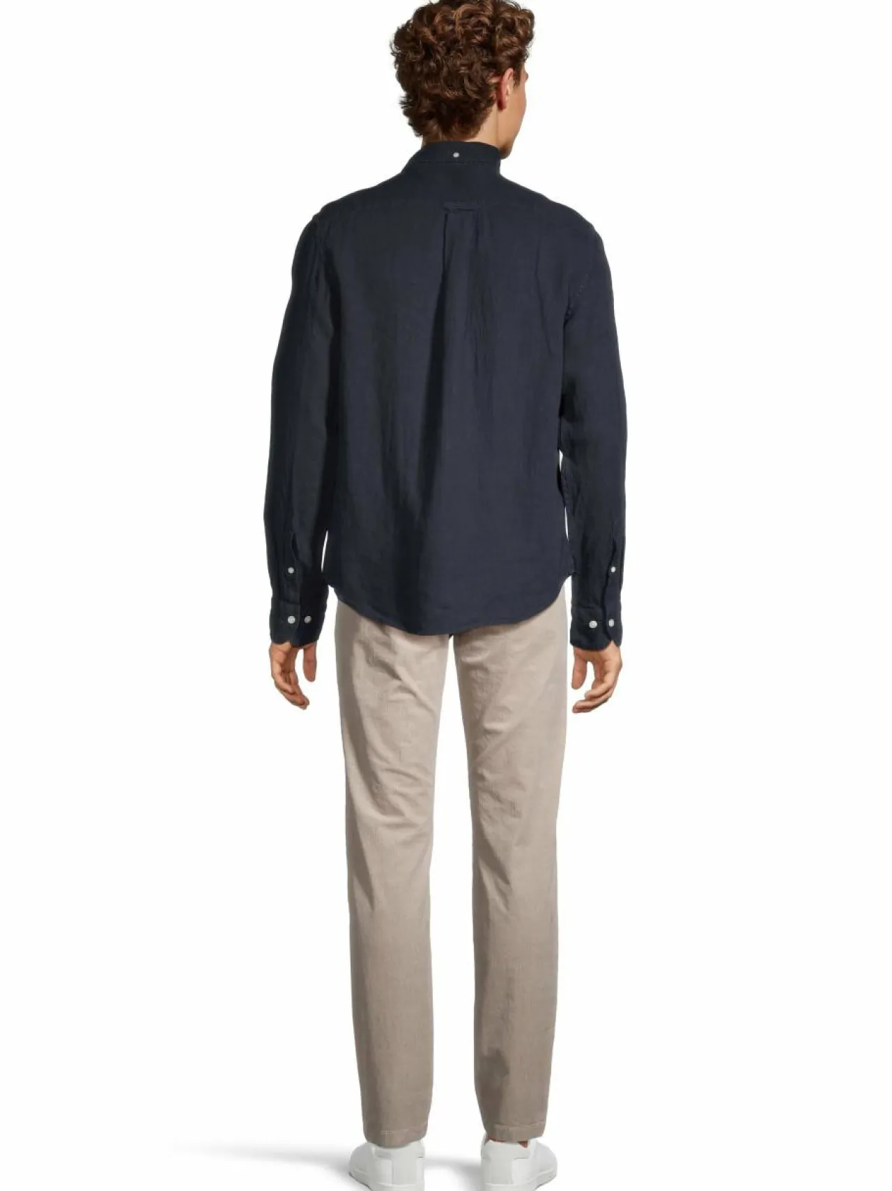 Paidat<GANT Regular Fit Garment Dyed -pellavapaita 433 EVENING BLUE