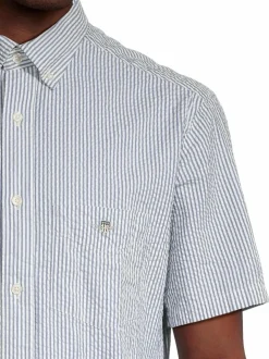 Paidat<GANT Regular Fit Seersucker -kauluspaita 407 RICH BLUE