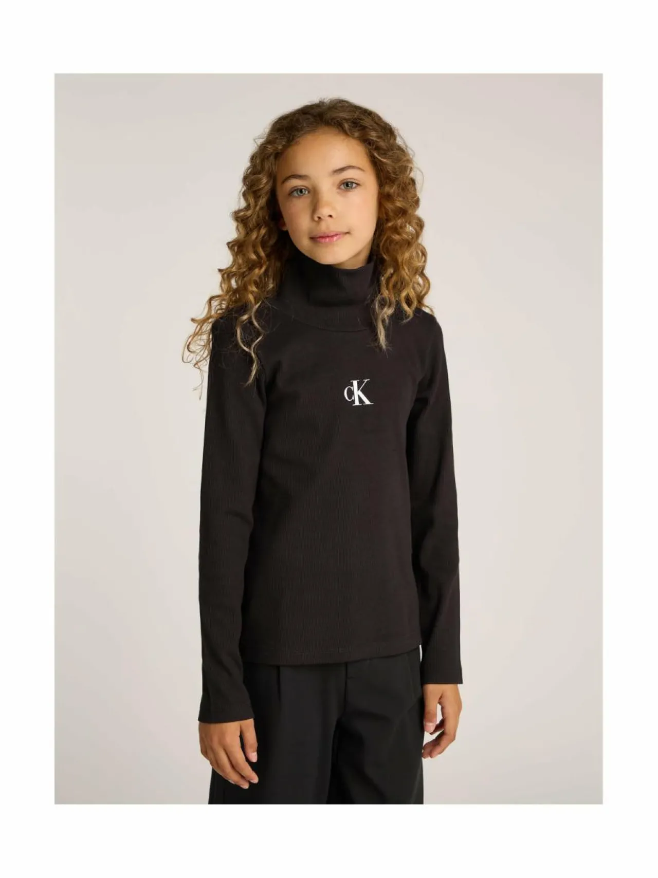 Calvin Klein Kids Rib Slim Rollneck -paita^ Pitkähihaiset Trikoopaidat