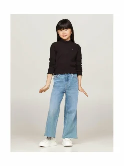 Pitkähihaiset Trikoopaidat|Pitkähihaiset Trikoopaidat<Tommy Hilfiger Ribbipaita BDS BLACK