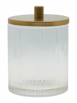 Kylpyhuonetarvikkeet<Villa Stockmann Rimini- lasinen vanurasia kannella CLEAR GLASS/MATT GOLDEN