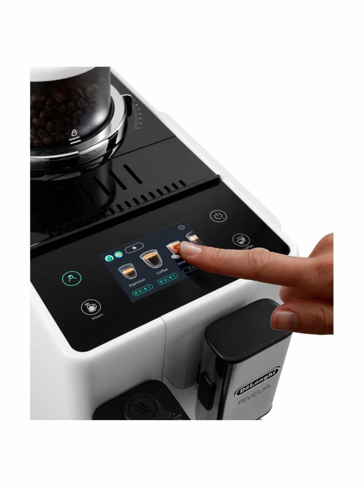 Kahvin- & Vedenkeittimet<Delonghi Rivelia-kahviautomaatti WHITE