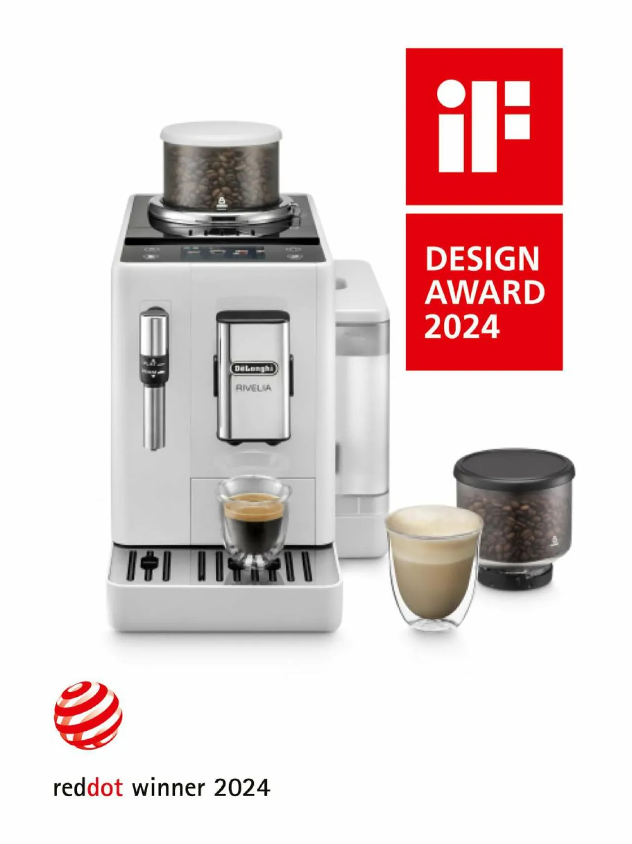 Kahvin- & Vedenkeittimet<Delonghi Rivelia-kahviautomaatti WHITE