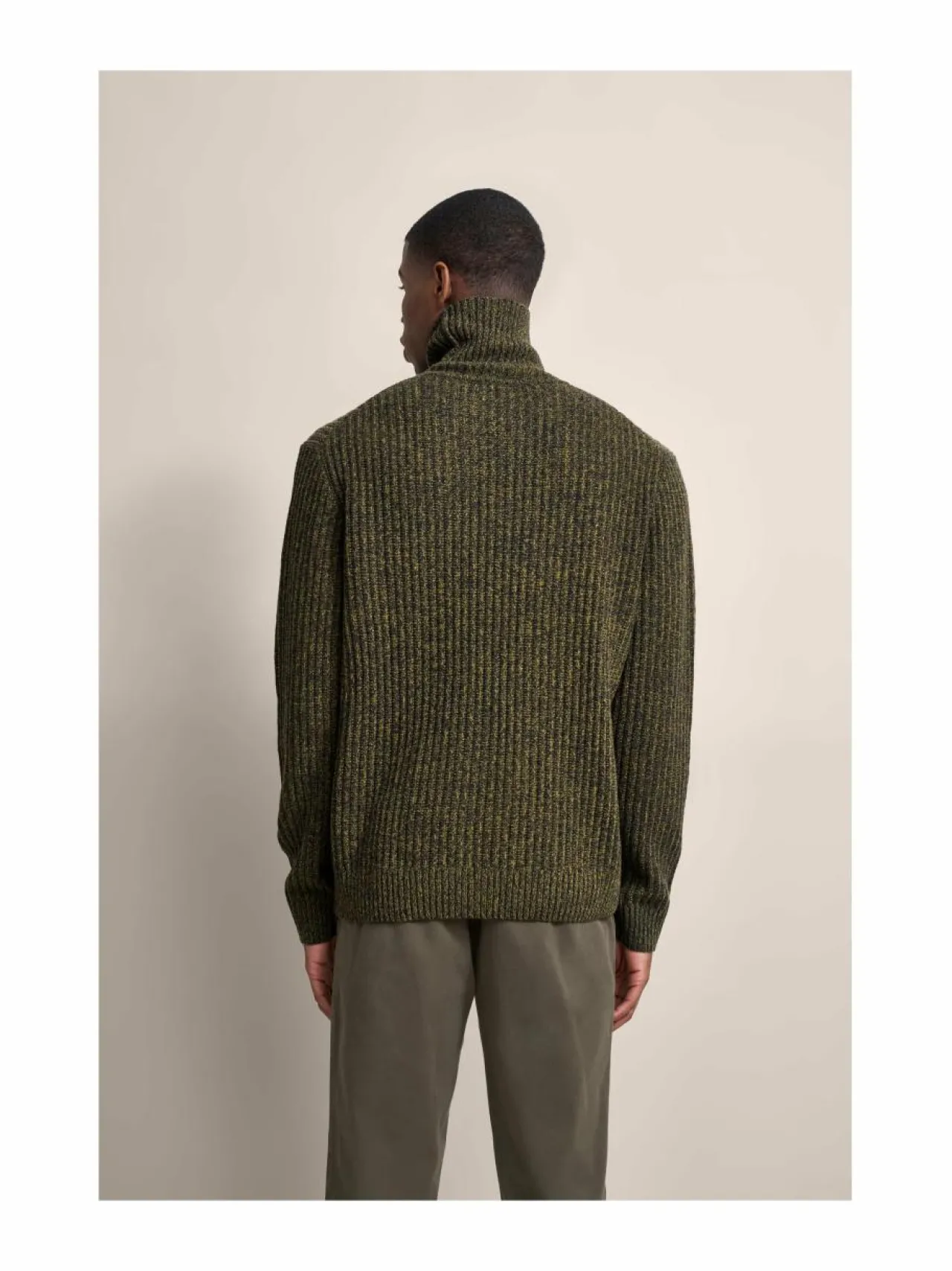 Neuleet<Bugatti Rollneck-villaneule OLIVE