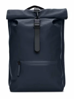 Reput|Reput<Rains Rolltop W3 - vedenkestävä reppu 47 NAVY