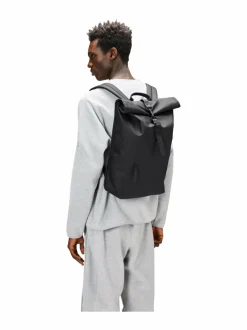 Reput|Reput<Rains Rolltop W3 - vedenkestävä reppu 01 BLACK