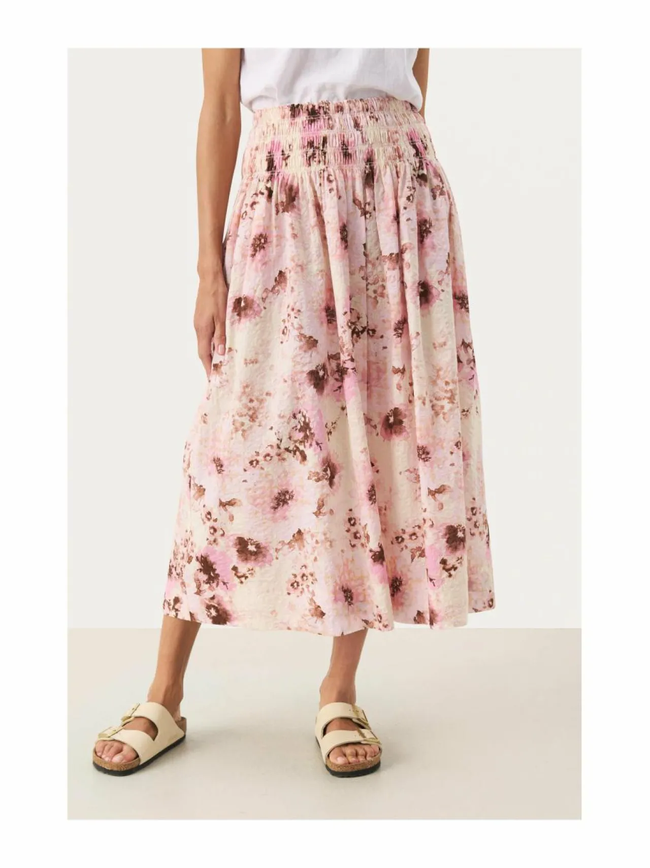 Hameet<Part Two Rosabell-printtikuvioitu hame 303767 PINK NECTAR FLOWER