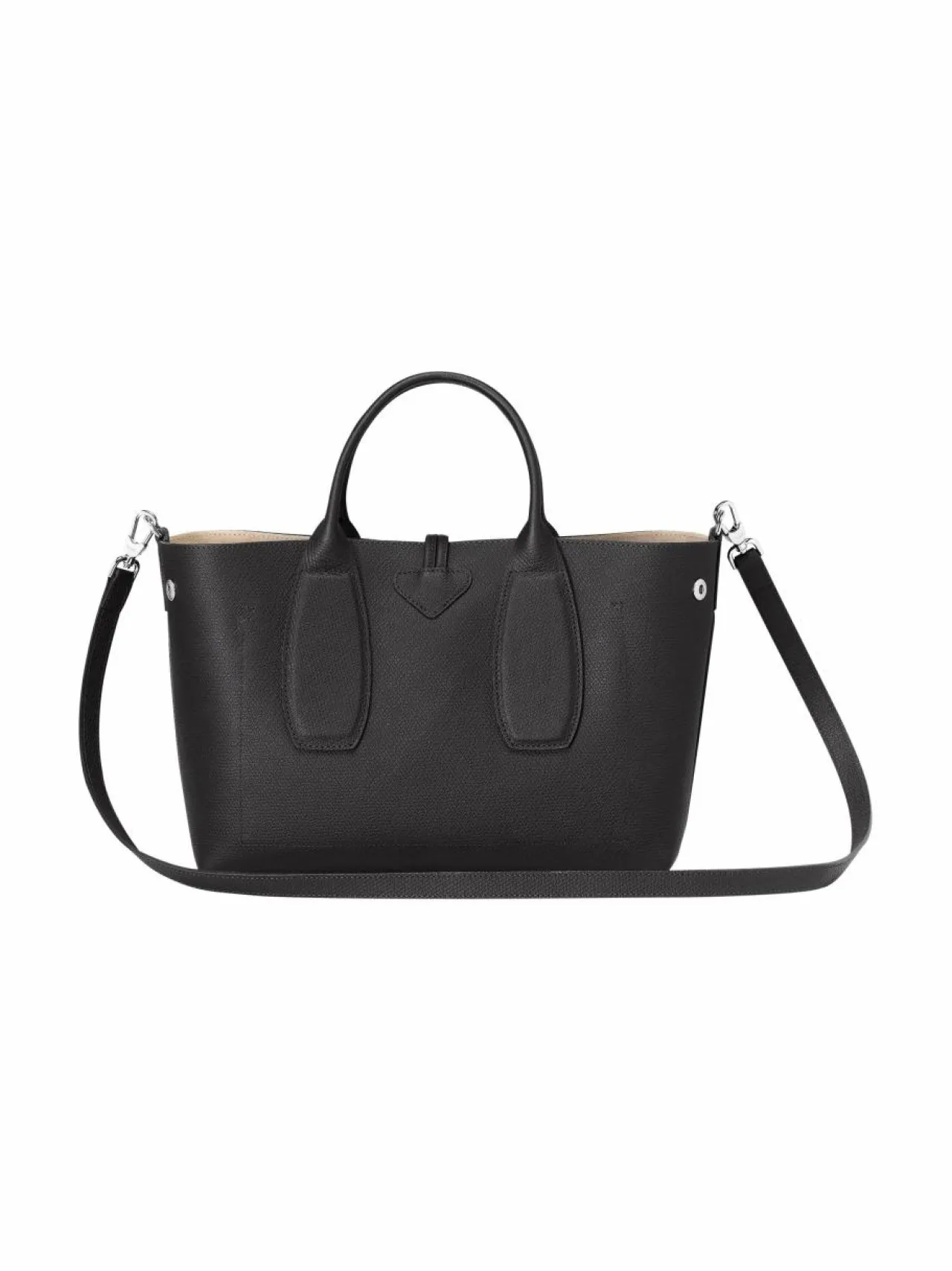 Käsilaukut<Longchamp Roseau Top M -nahkalaukku 001 BLACK