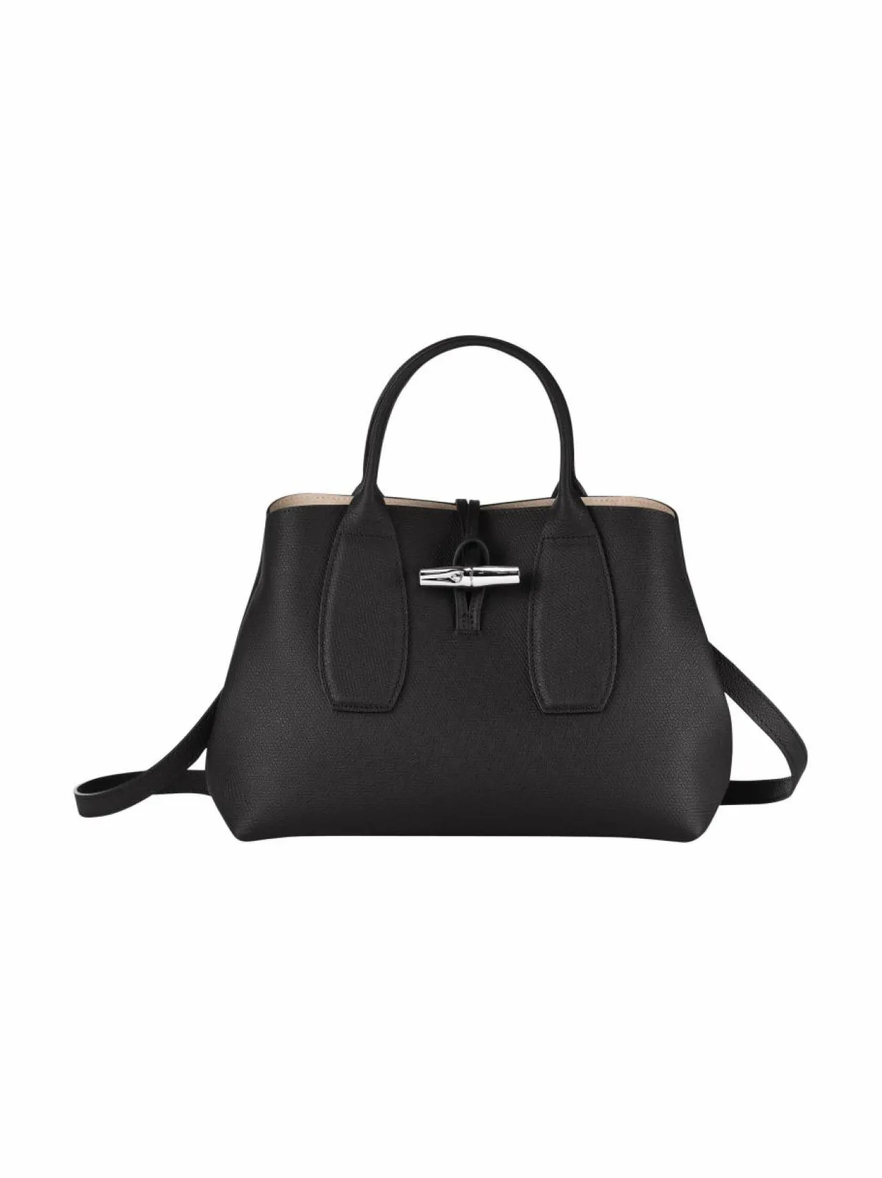 Käsilaukut<Longchamp Roseau Top M -nahkalaukku 001 BLACK