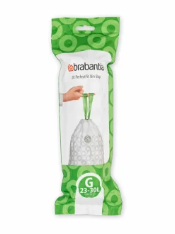Roskakorit & -Pussit<Brabantia Roskapussi 30 l, 20 kpl VALKOINEN
