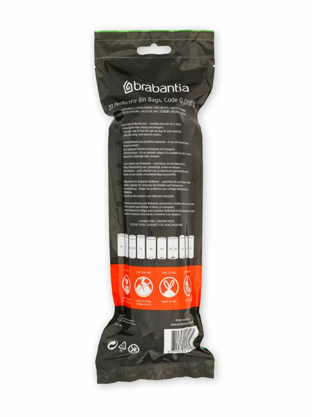 Roskakorit & -Pussit<Brabantia Roskapussi 30 l, 20 kpl VALKOINEN