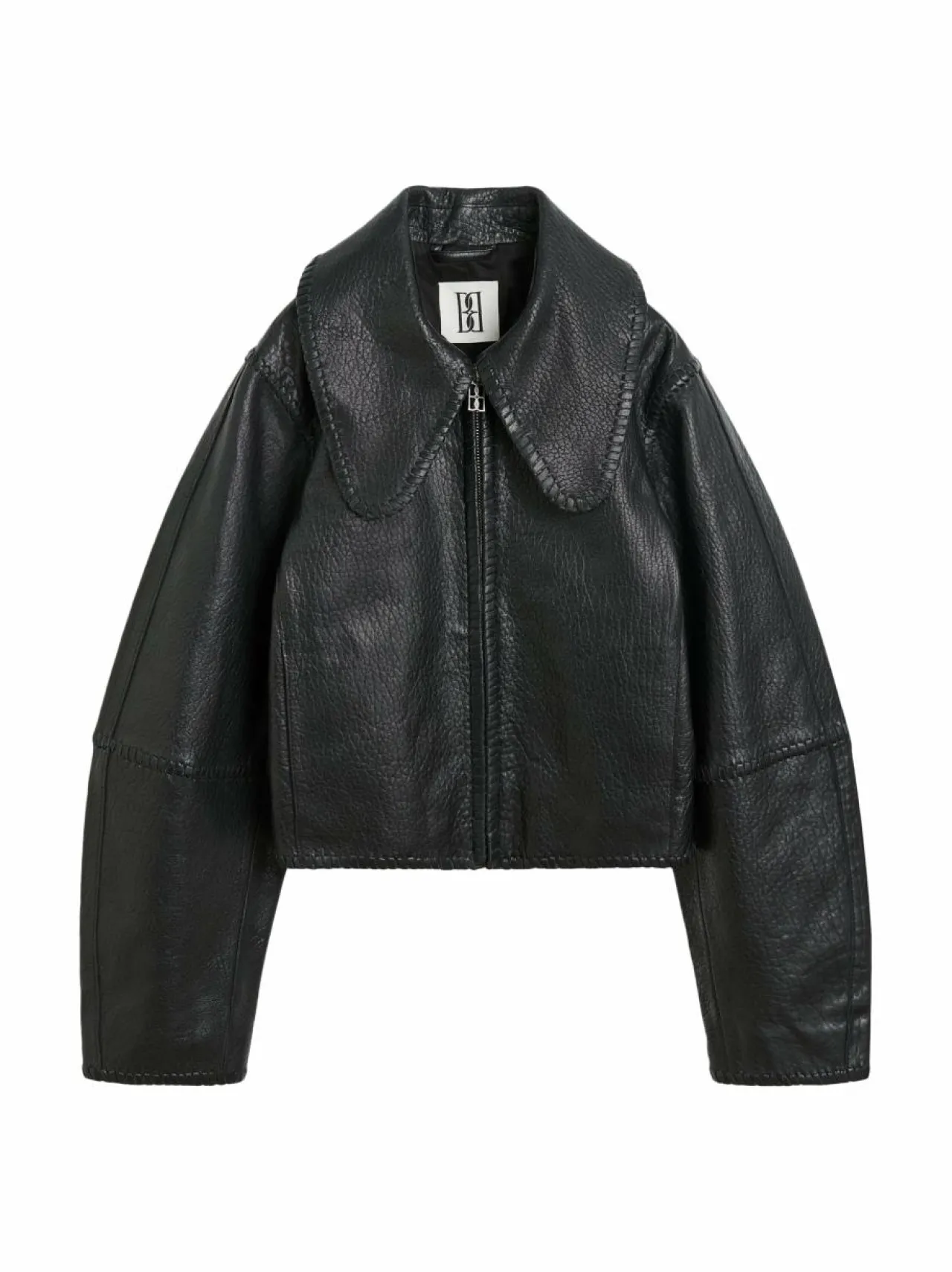 Takit<By Malene Birger Rowani-nahkatakki 050 BLACK