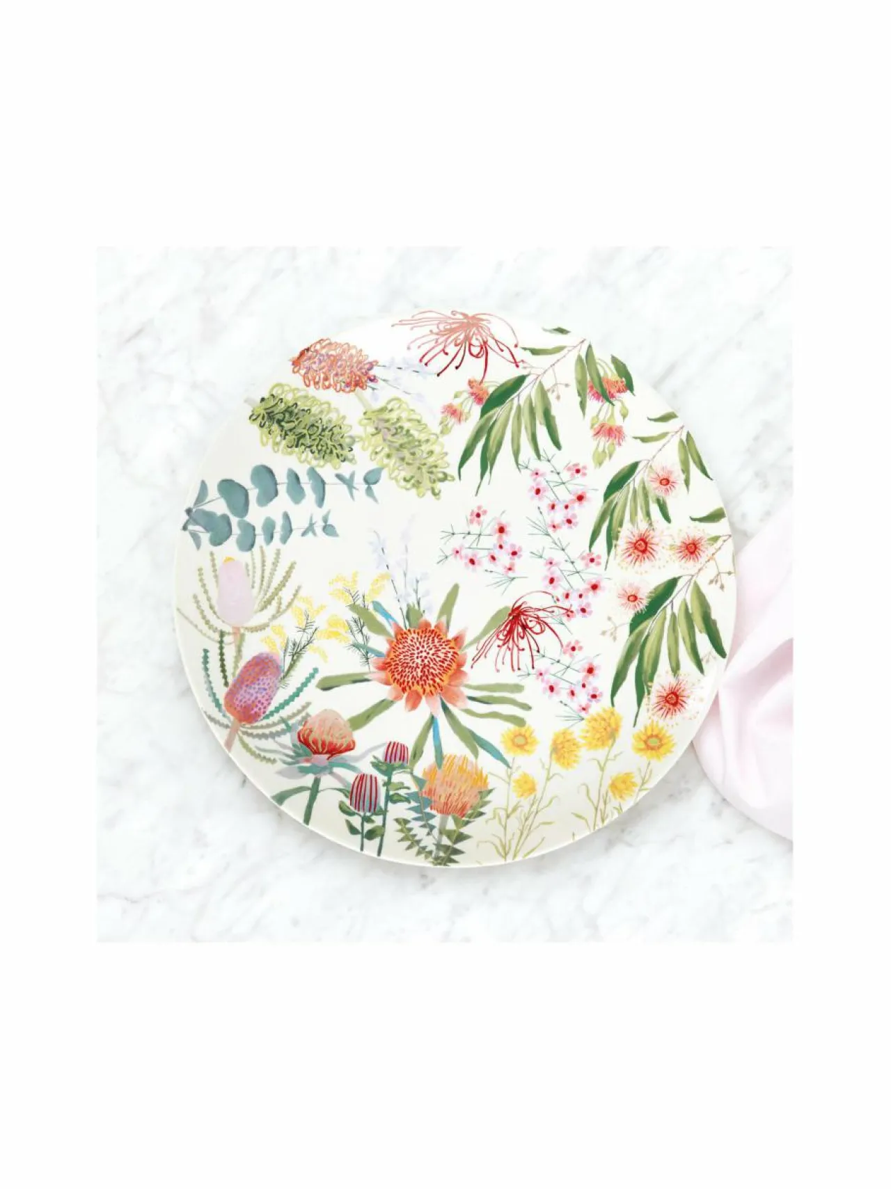 Tarjoiluastiat<Maxwell&Williams Royal Botanic Native Blooms -lautanen GREEN,YELLOW,PINK,LILA