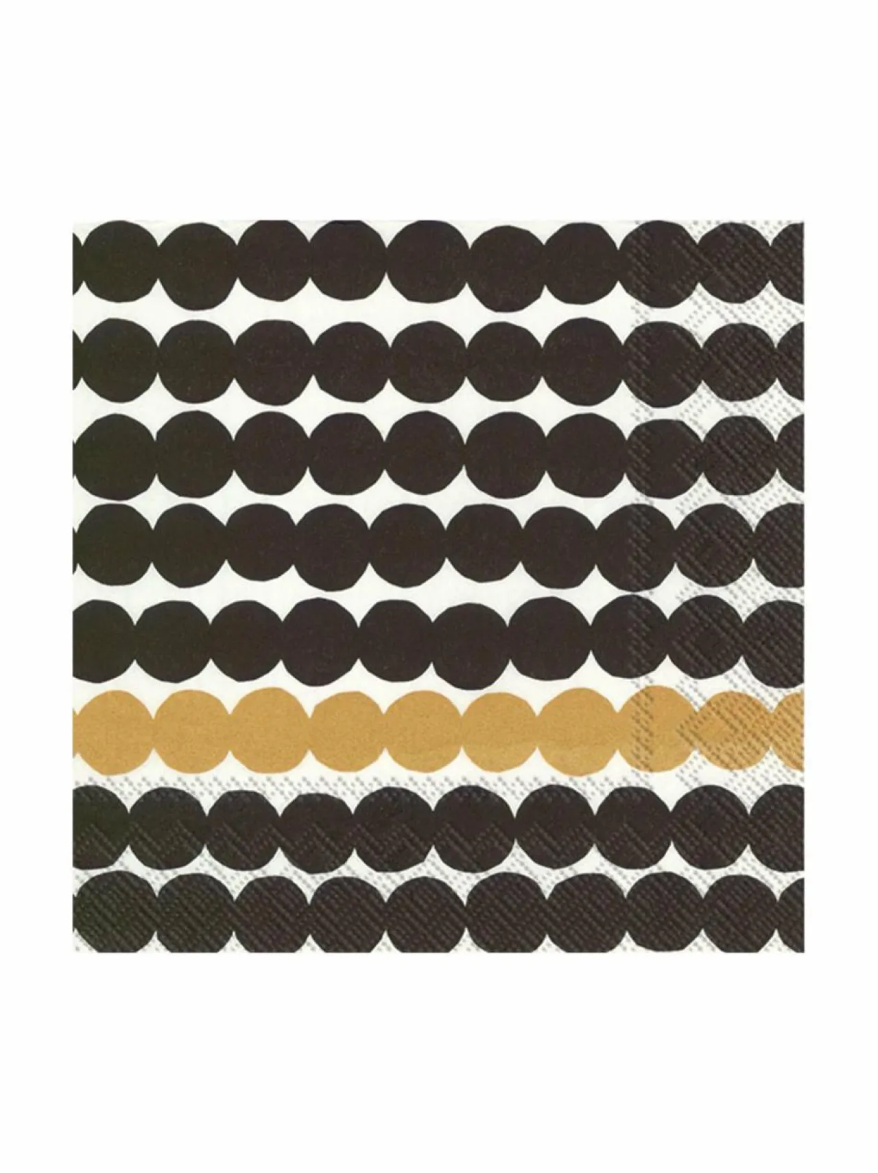 Keittiö- & Kattaustekstiilit<Marimekko Räsymatto-servetti 33 x 33 cm, 50 kpl MUSTA/KULTA