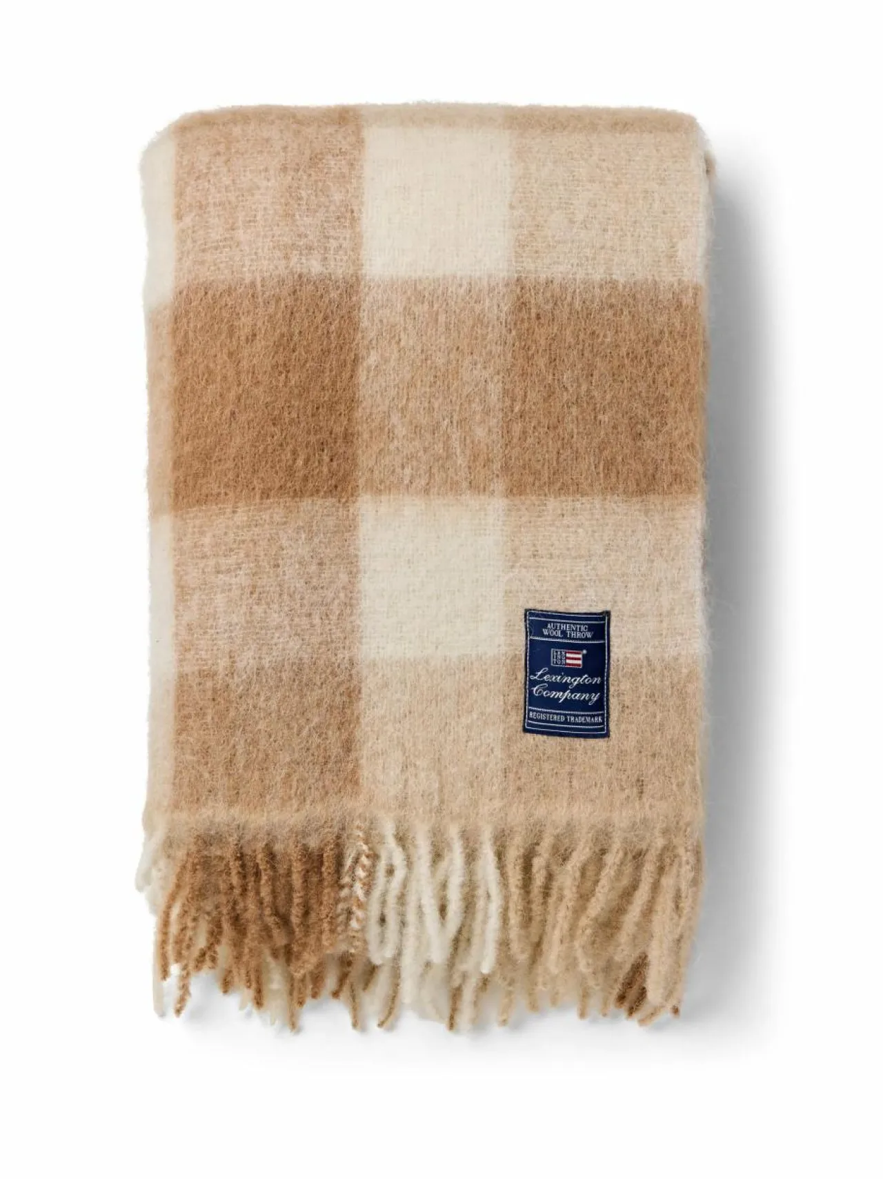 Lexington Ruudullinen peite mohairsekoitteesta 130 x 170 cm^ Huovat & Päiväpeitot