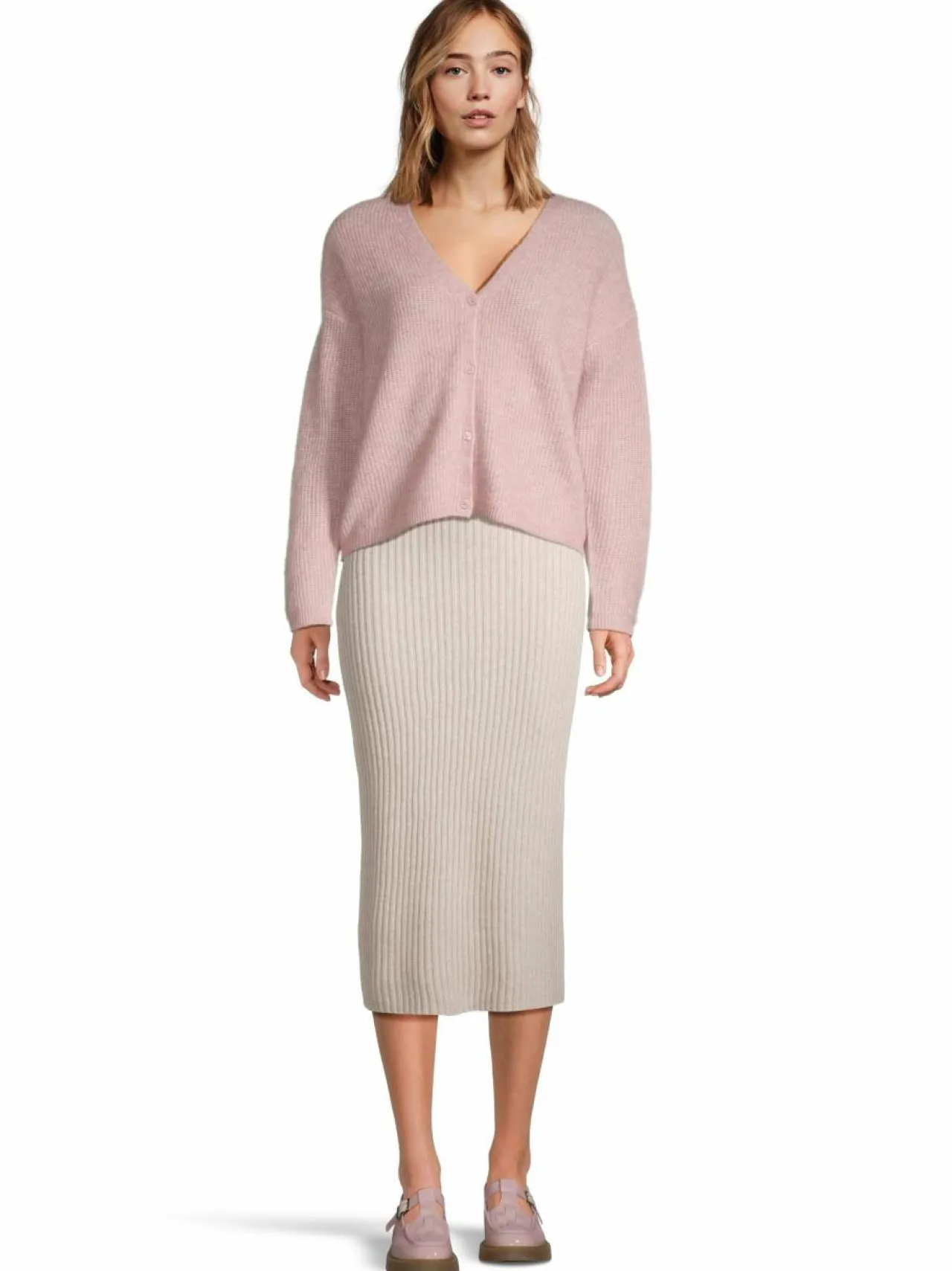 Neuleet<NOOM Sade-neuletakki ROSE MEL
