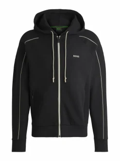 Paidat<BOSS Saggy-hupullinen collegetakki 001 BLACK