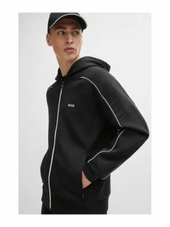 Paidat<BOSS Saggy-hupullinen collegetakki 001 BLACK