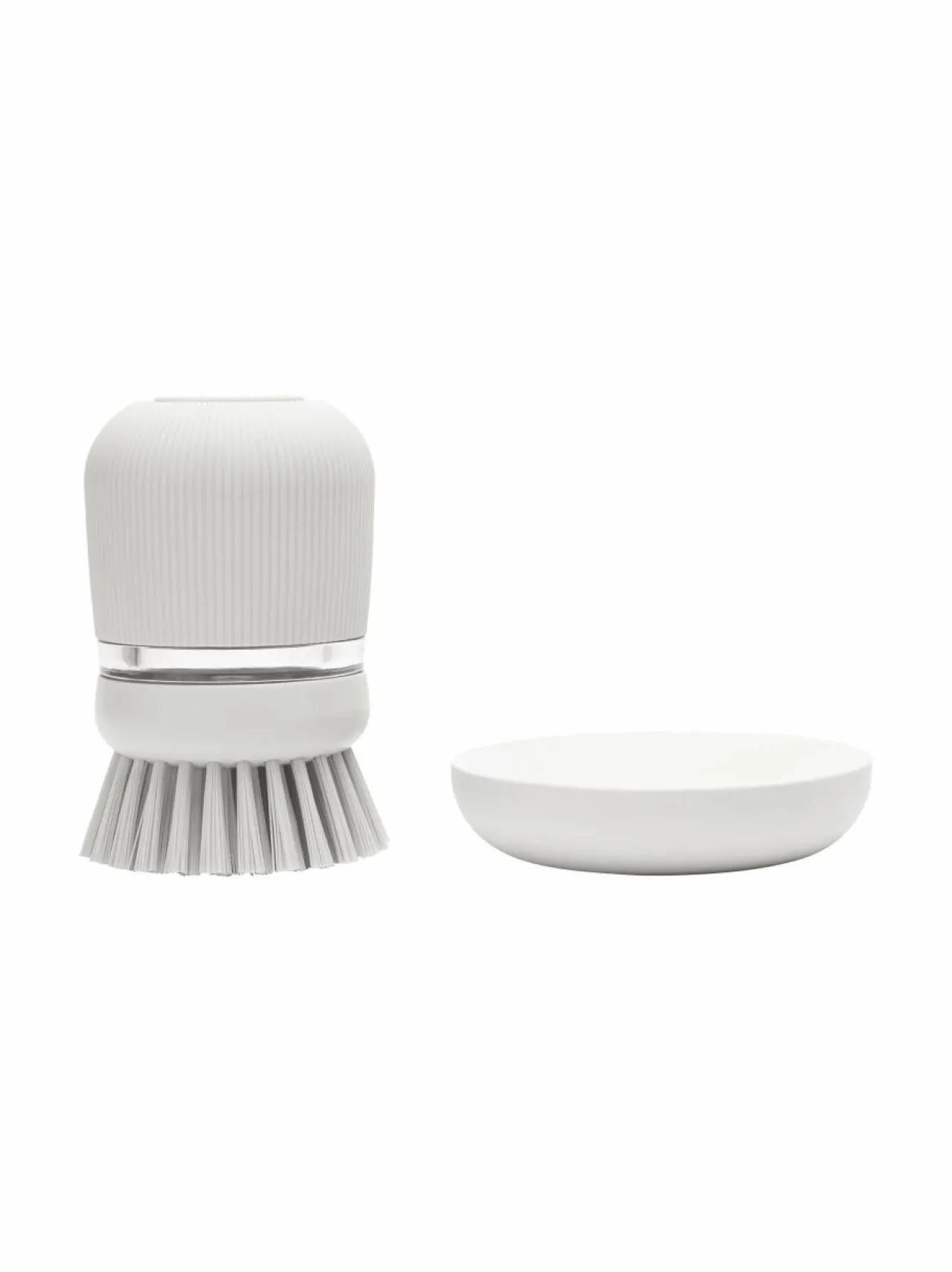 Keittiötarvikkeet<Brabantia Saippuaa annosteleva tiskiharja LIGHT GREY
